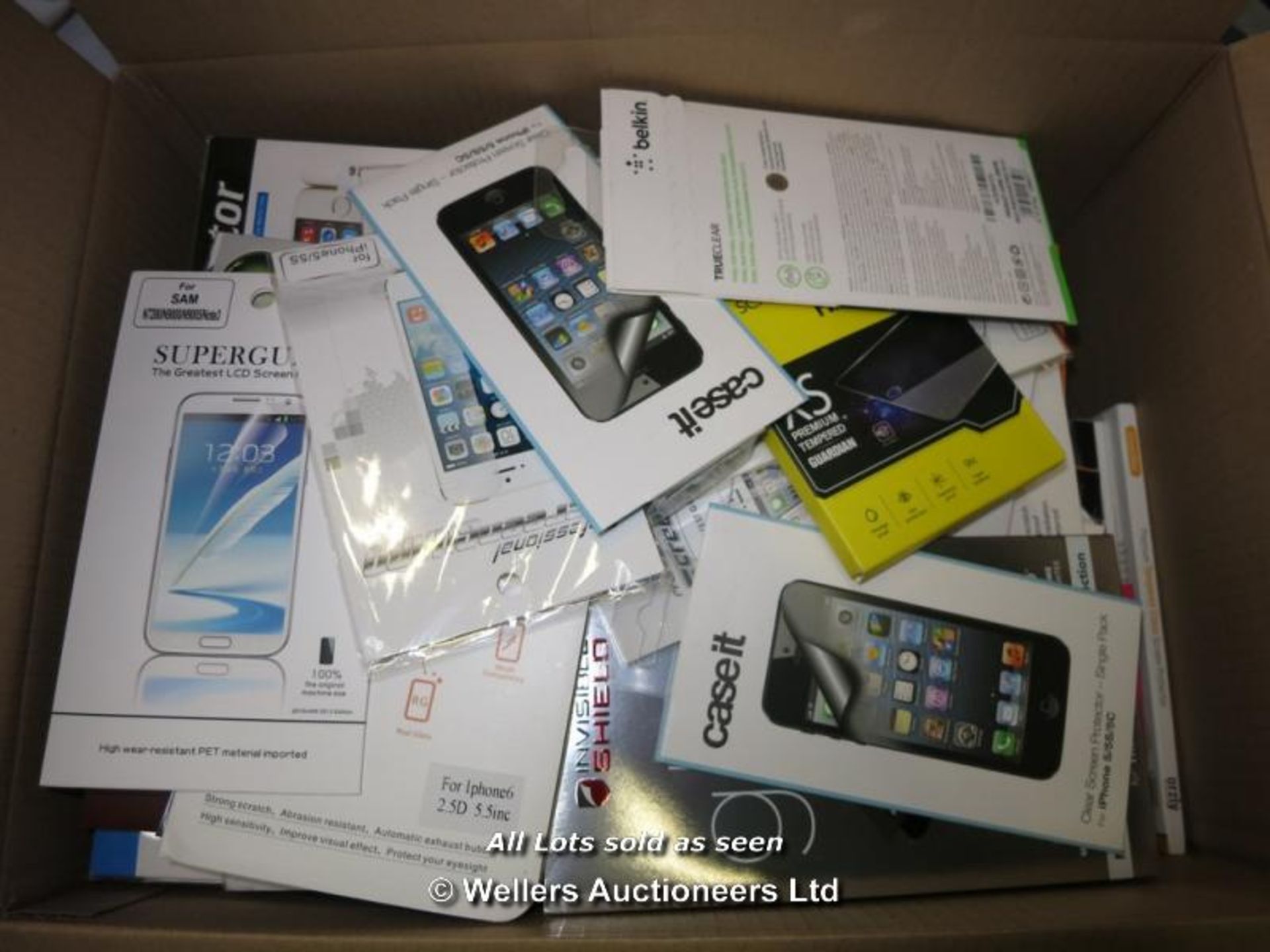 150X PHONE SCREEN PROTECTERS (AS PACKAGED) / GRADE: UNCLAIMED PROPERTY / BOXED (DC2){YT00522754GB[