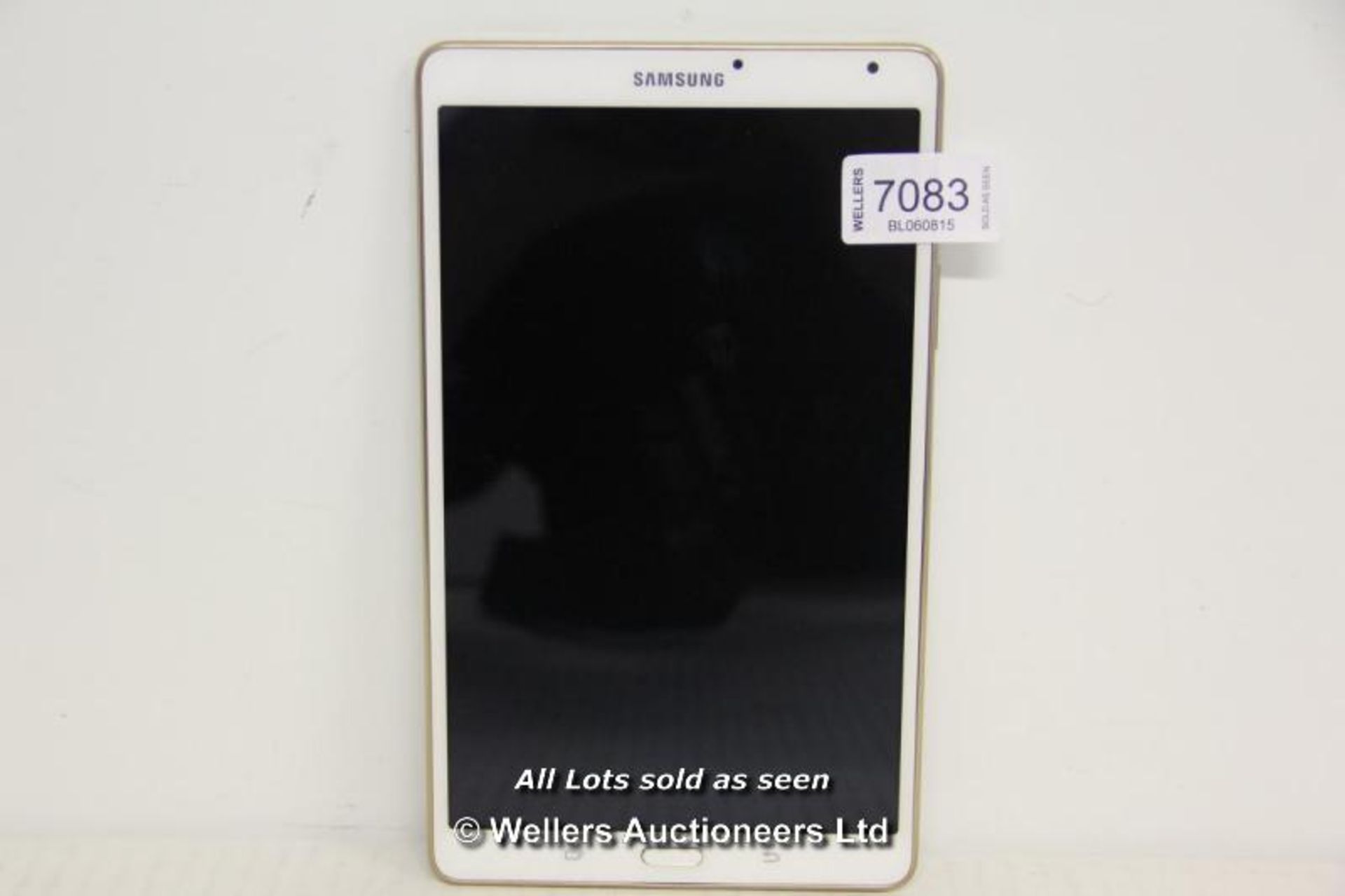 SAMSUNG TAB S 8" WHITE TABLET / WITHOUT OPERATING SYSTEM O/S / WITH BATTERY / WITHOUT CHARGER /