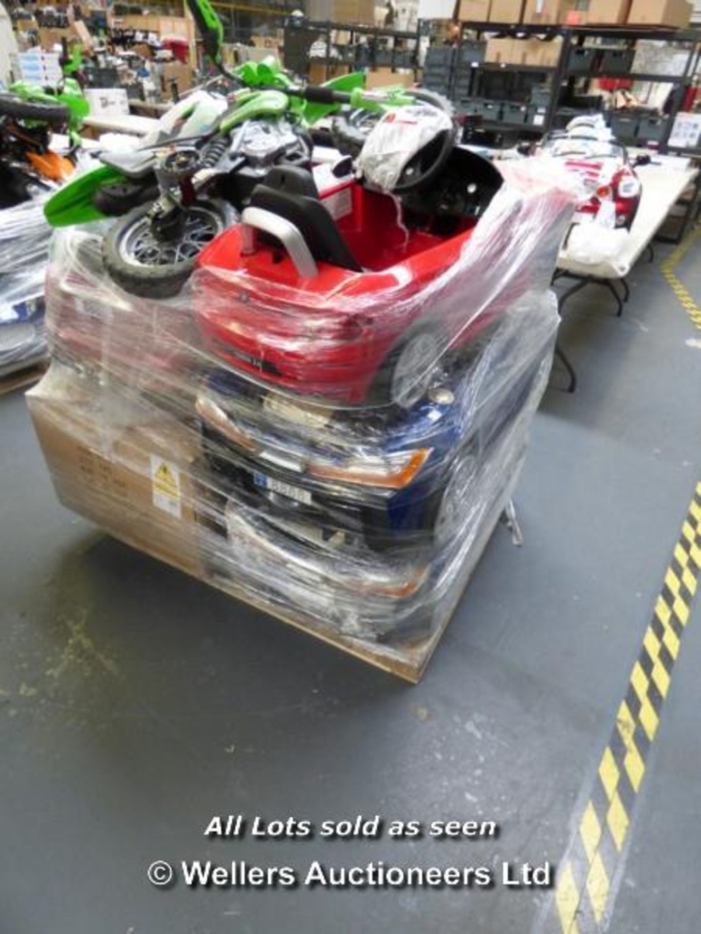 PALLET OF 7X KIDS RIDE ON ELECTRONIC INCLUDING BMW Z4, MINI COOPER, ASTON MARTIN RIDE ON MOTORBIKE / - Image 2 of 2