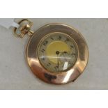 *Gentlemen's gold filled pocket watch, slim case design with a diameter of approximately 45mm,