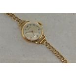 Ladies' Vertex wristwatch, circular dial, fifteen jewel Vertex manual wind movement, case back and