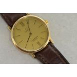 *Gentlemen's Omega Constellation wristwatch, circular gold coloured dial, applied baton hour