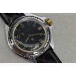 Gentlemen's Kauahqupckue Russian divers wristwatch, circular black dial, luminous dot markers,