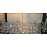 Stuart crystal goblets and a quantity of other stemware