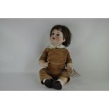 A Kammer and Reinhardt 22 bisque headed character doll, with sleeping blue eyes, open mouth with two