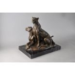 After Milo, a pair of lionesses, 30cm x 28cm x 19cm, 8.2kg