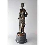 After Ezegut/Tusey a peasant girl with sheaf of corn in hand, 13cm x 43 x13cm, 5.1kg