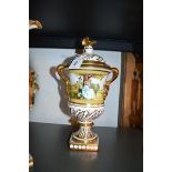 A Coalport limited edition Gainsborough vase, limited edition 4/100, 33cm high