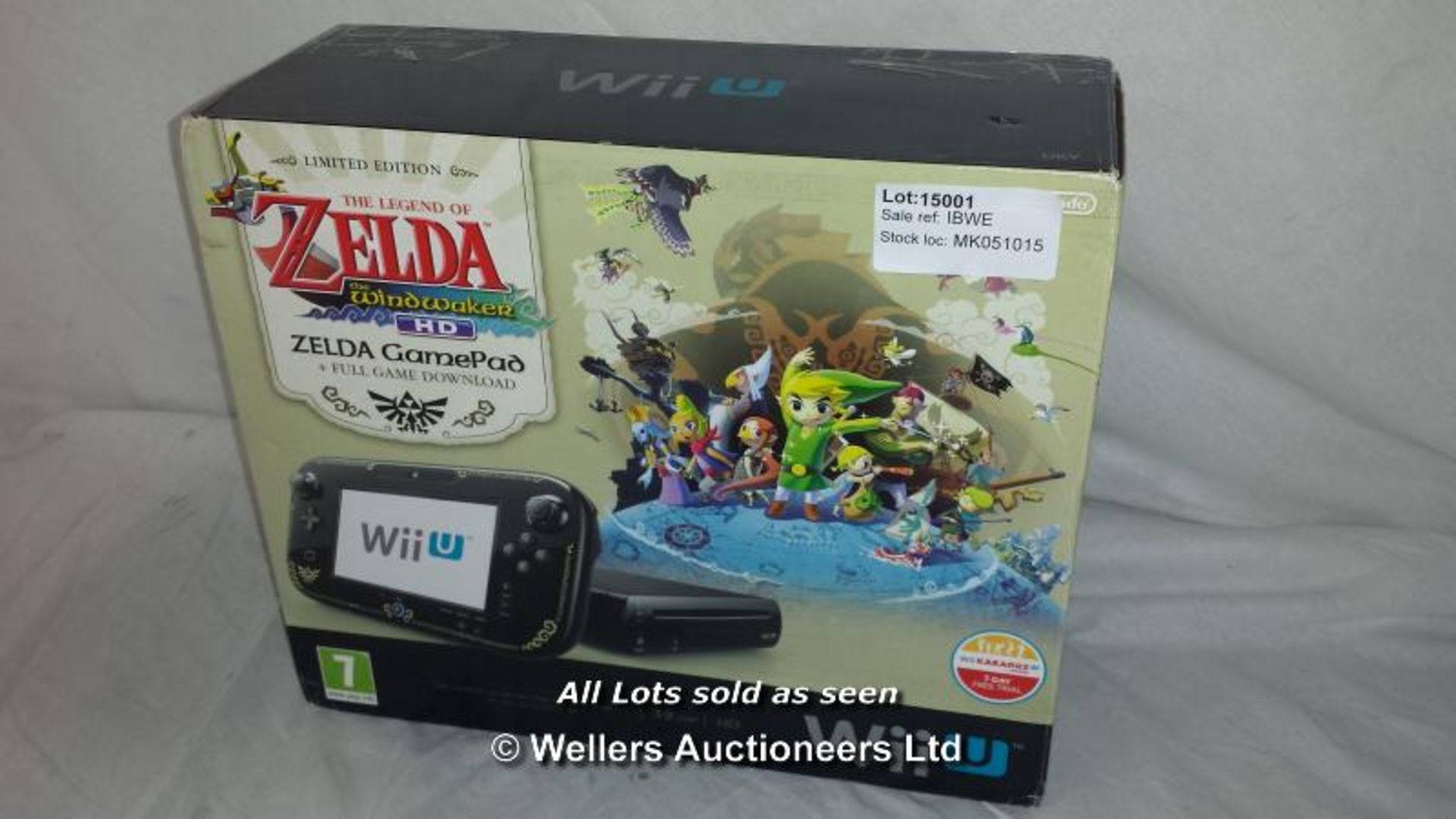 NINTENDO WII U LIMITED EDITION THE LEGEND OF ZELDA: THE WINDWAKER HD (THIS LOT IS FOR DELIVERY ONLY)