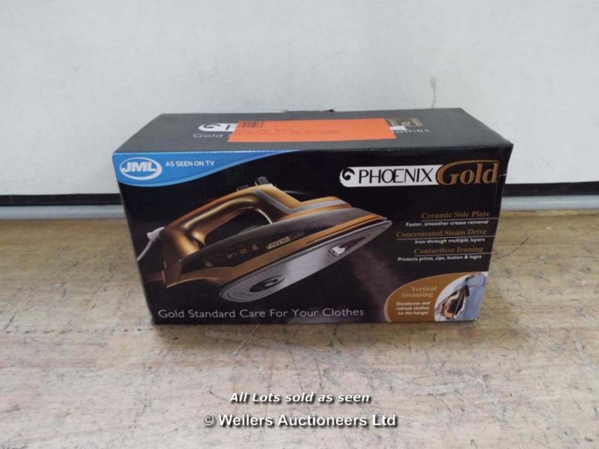 EXDISPLAY PHOENIX GOLD CERAMIC IRON WITH BUILT-IN STEAM - P0MSI1010000 / V16102  / GRADE: