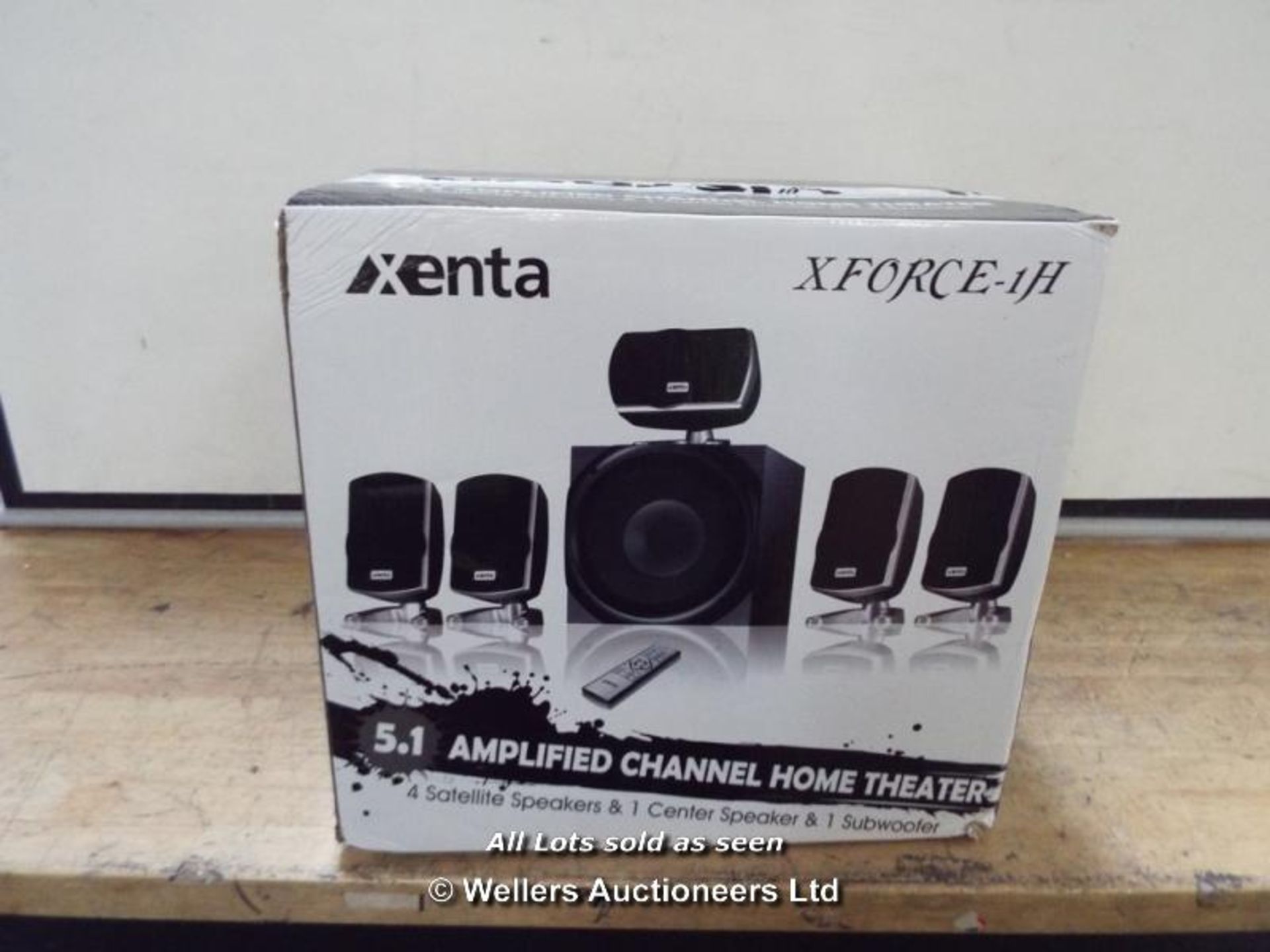 XENTA XFORCE 5.1 SURROUND SOUND SPEAKERS - 80W RMS  / GRADE: RETURNS / BOXED (DC4) [MK081015]