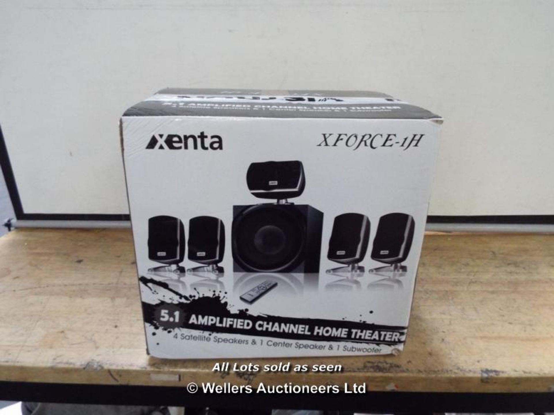 XENTA XFORCE 5.1 SURROUND SOUND SPEAKERS - 80W RMS  / GRADE: RETURNS / BOXED (DC4) [MK081015]