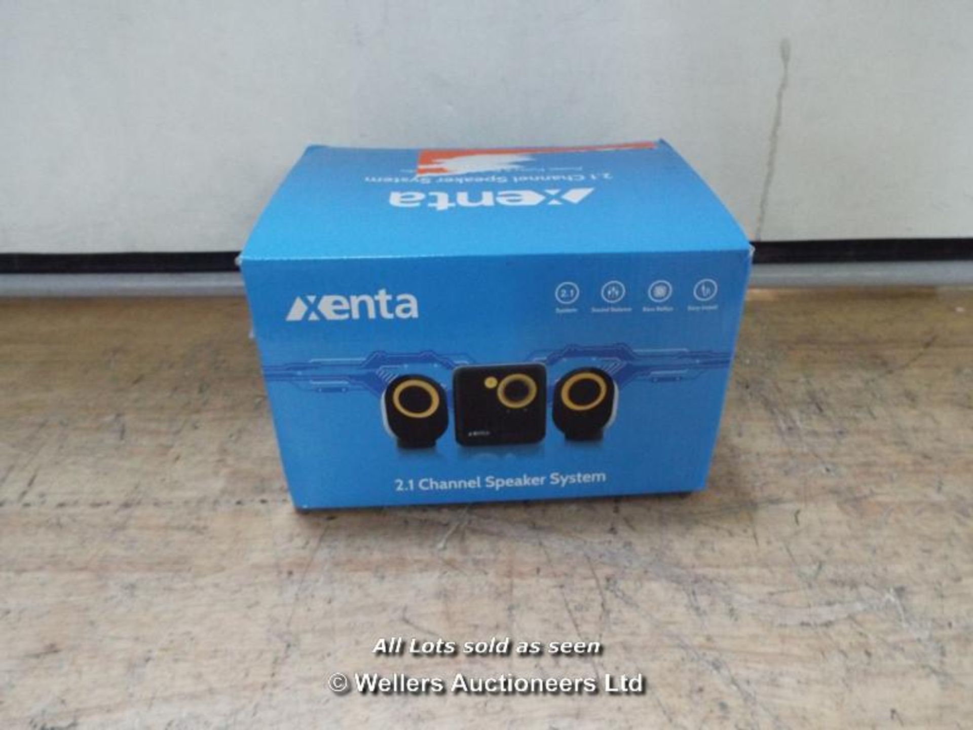 XENTA 303 2.1 CHANNEL SUBWOOFER SPEAKER SYSTEM  / GRADE: RETURNS / BOXED (DC2) [MK081015]