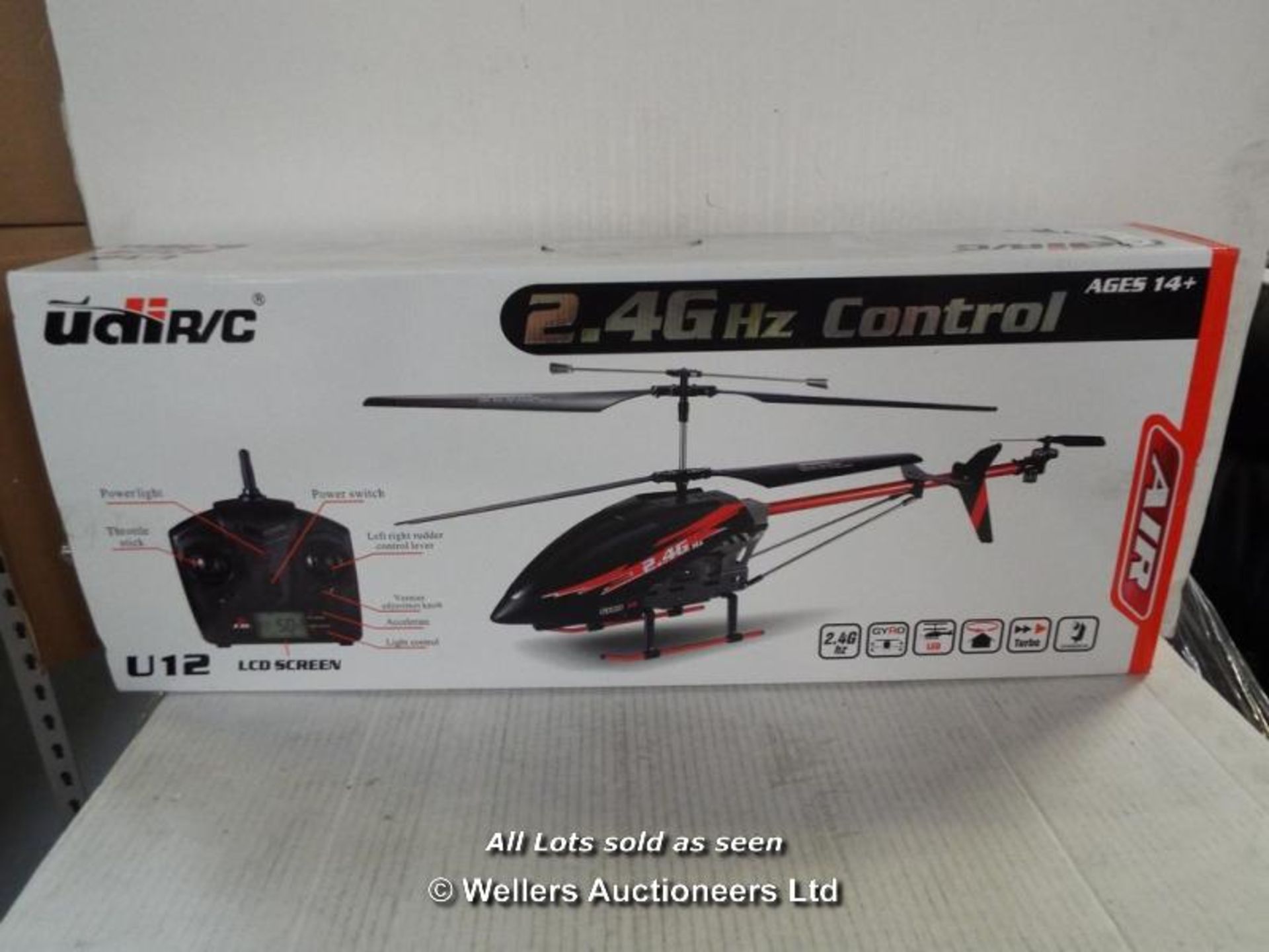 3CH 2.4GHZ U12 HELICOPTER N49QN / GRADE: RETURNS / BOXED (DC3) [AISLE 19]