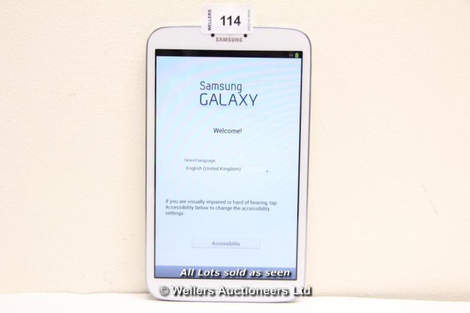 SAMSUNG GALAXY TAB 3 SM-T310 16GB WI-FI  8" - WHITE (36064564) / INCLUDING CHARGER AND USB CABLE /