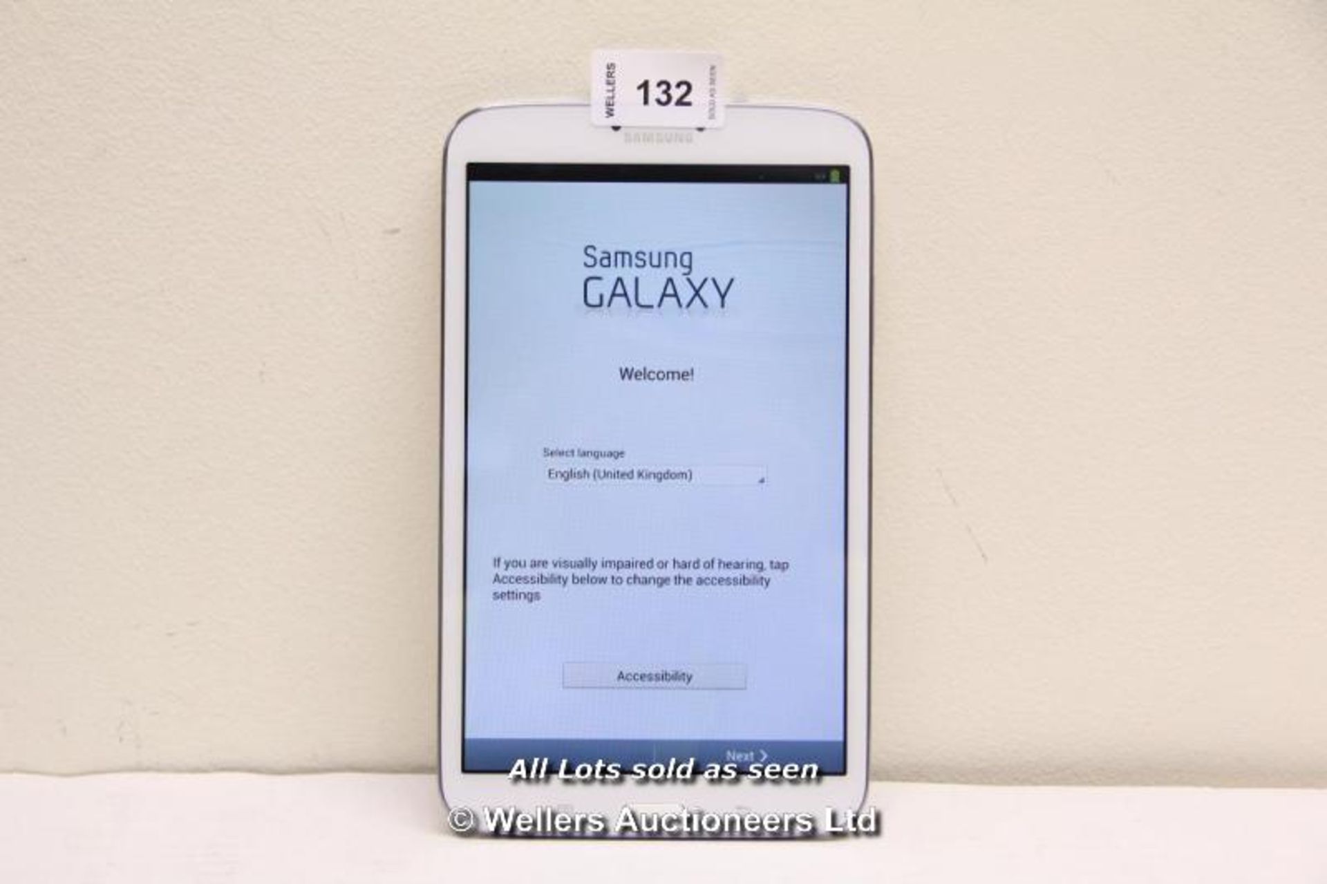 SAMSUNG GALAXY TAB 3 SM-T310 16GB WI-FI  8" - WHITE (36063946) / INCLUDING CHARGER AND USB CABLE /