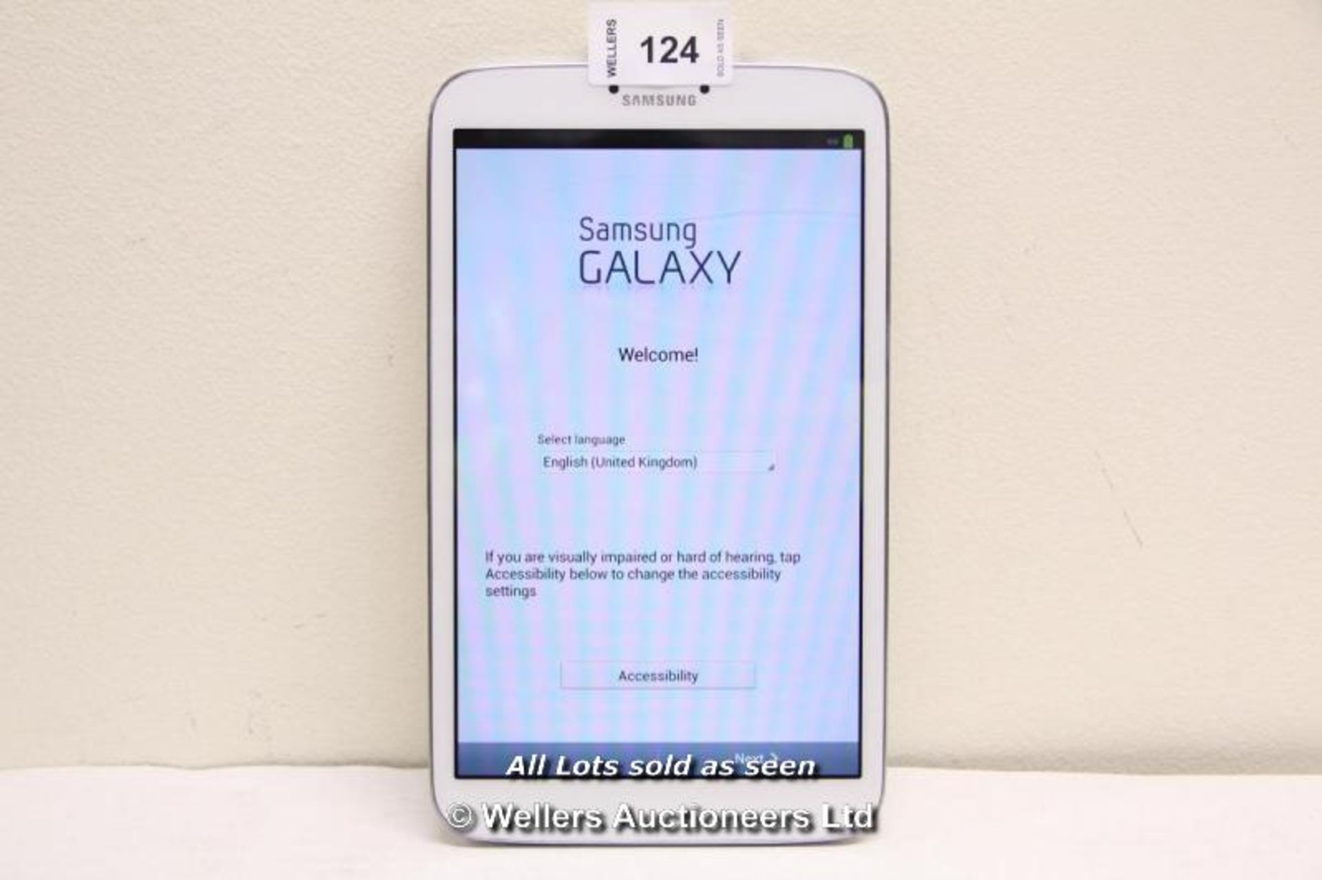 SAMSUNG GALAXY TAB 3 SM-T310 16GB WI-FI  8" - WHITE (36064362) / INCLUDING CHARGER AND USB CABLE /