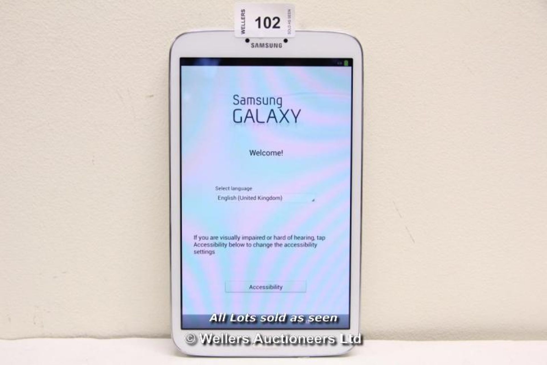 SAMSUNG GALAXY TAB 3 SM-T310 16GB WI-FI  8" - WHITE (36064363) / INCLUDING CHARGER AND USB CABLE /