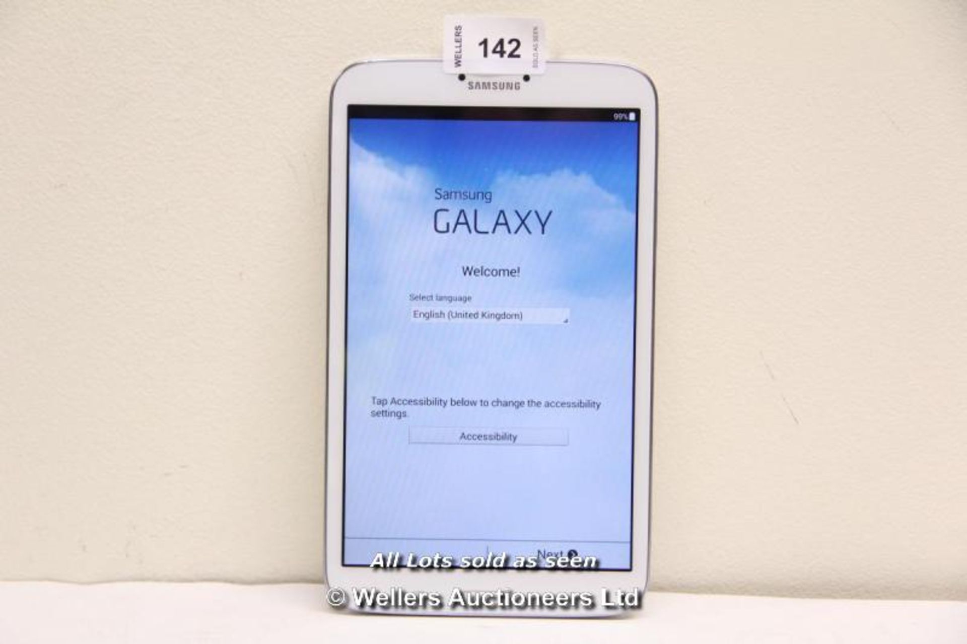 SAMSUNG GALAXY TAB 3 SM-T310 16GB WI-FI  8" - WHITE (36064306) / INCLUDING CHARGER AND USB CABLE /