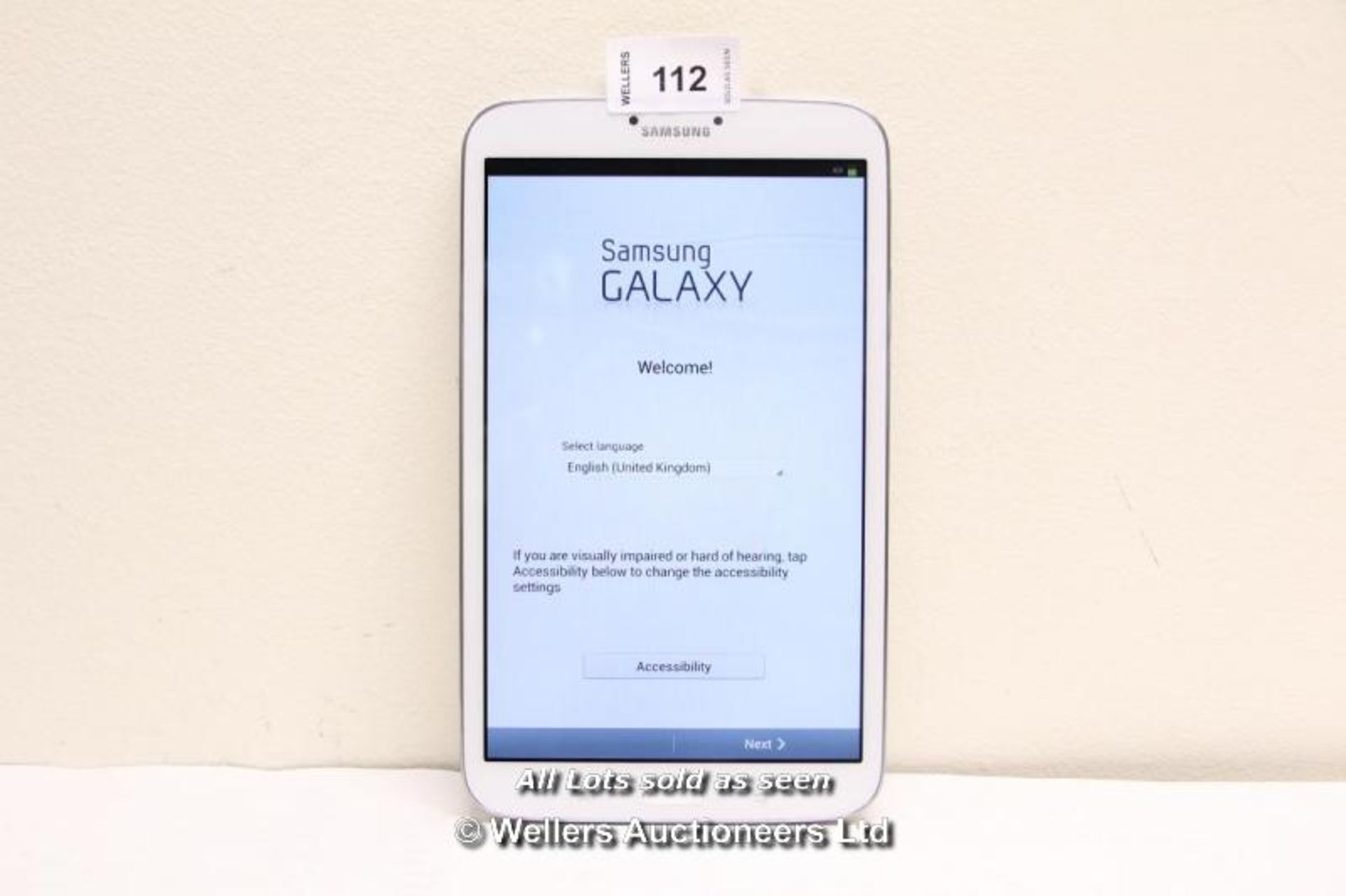 SAMSUNG GALAXY TAB 3 SM-T310 16GB WI-FI  8" - WHITE (36064445) / INCLUDING CHARGER AND USB CABLE /