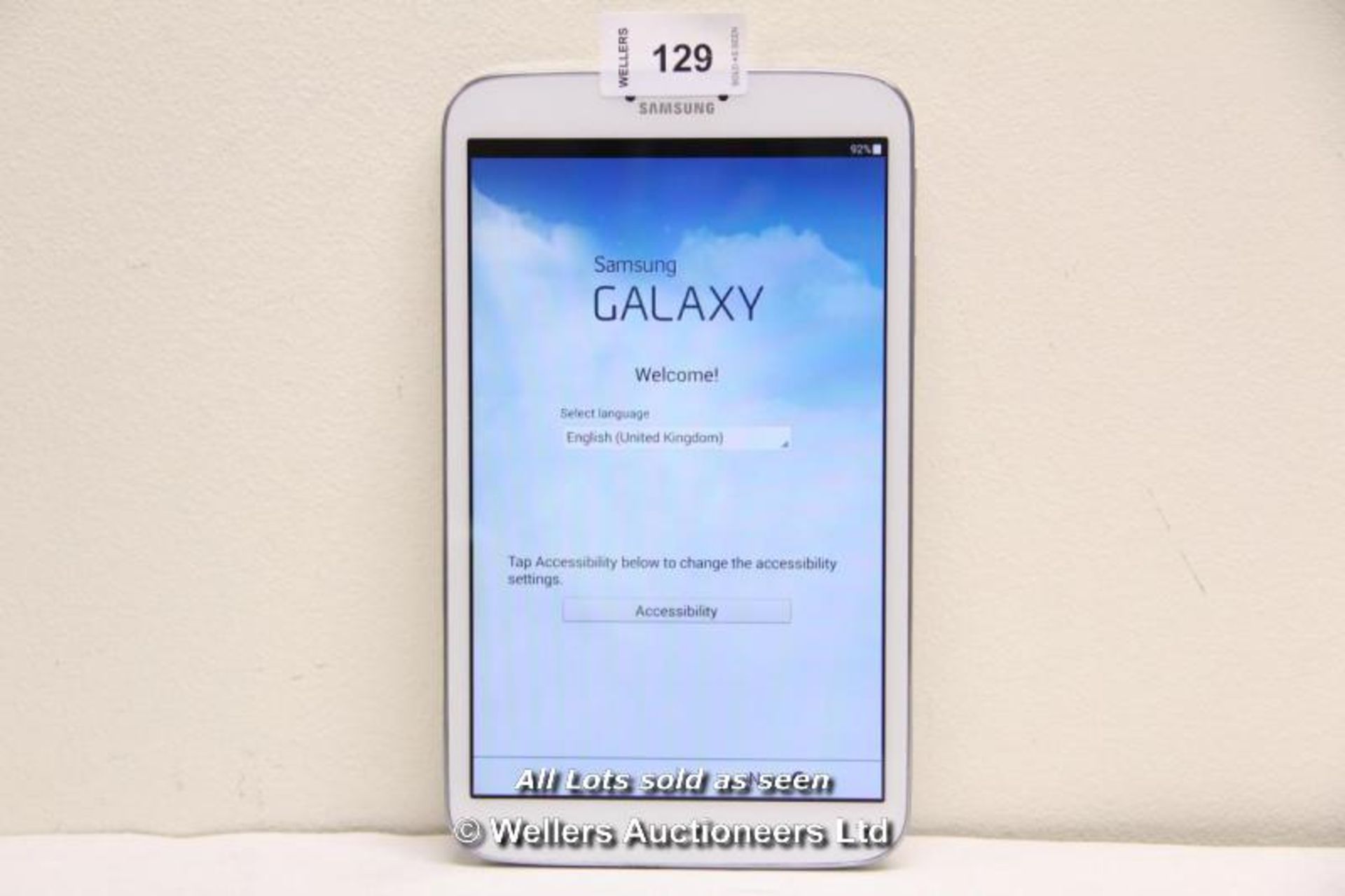 SAMSUNG GALAXY TAB 3 SM-T310 16GB WI-FI  8" - WHITE (36063949) / INCLUDING CHARGER AND USB CABLE /