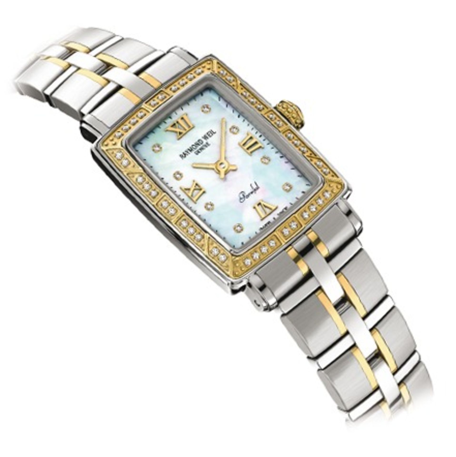 RAYMOND WEIL 9740-STS-00995 LADIES SQUARE DIAL BRACELET WATCH.  / GRADE: RETURNS / BOXED (DC2) [