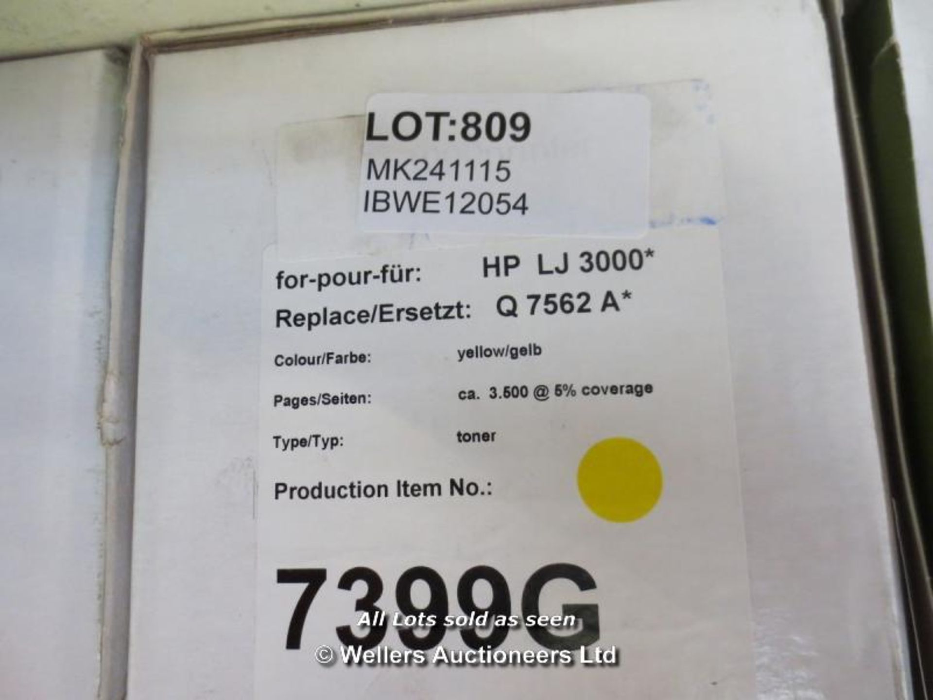PERFECT GREEN TONER FOR HP LJ 3000 SERIES YELLOW / GRADE: BRAND NEW / BOXED (DC1) {AISLE '14'}
