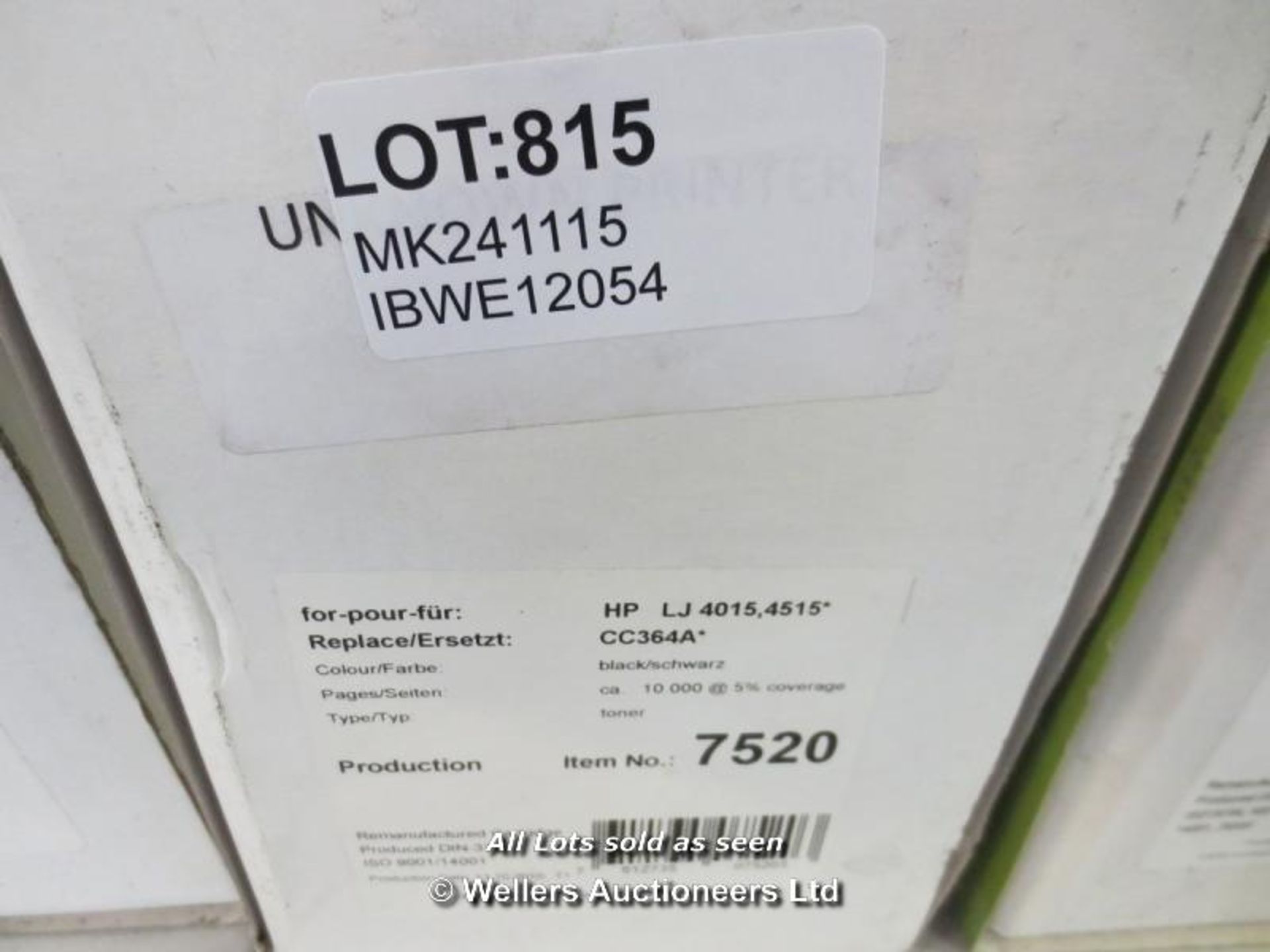 PERFECT GREEN TONER FOR HP LJ 4015, 4515 BLACK / GRADE: BRAND NEW / BOXED (DC1) {AISLE '14'}