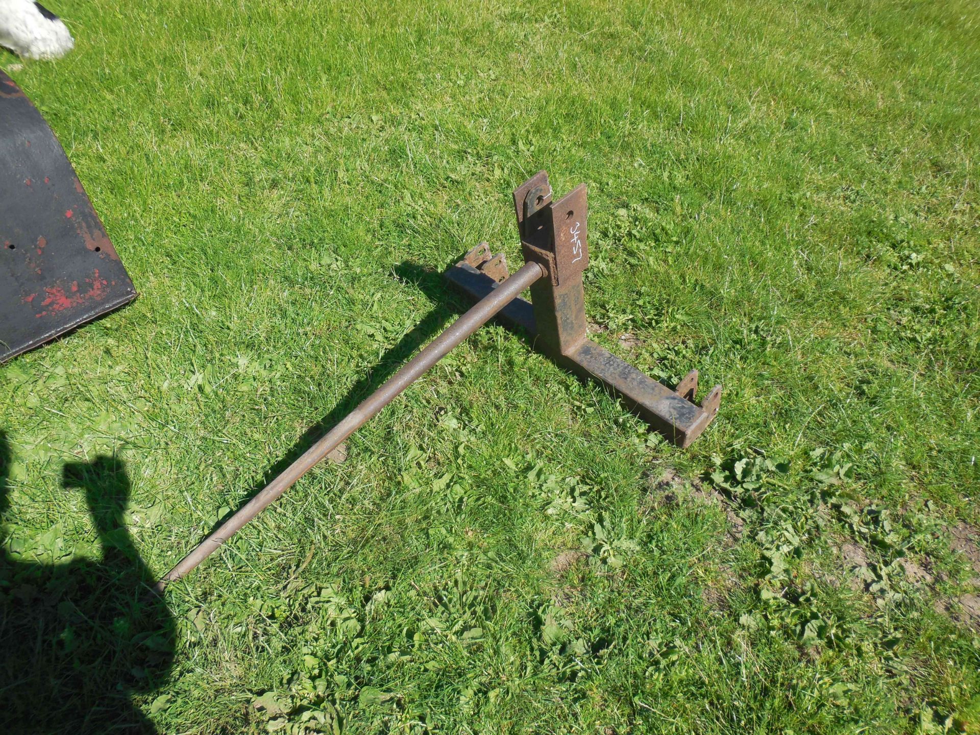 Tractor loader bale spike