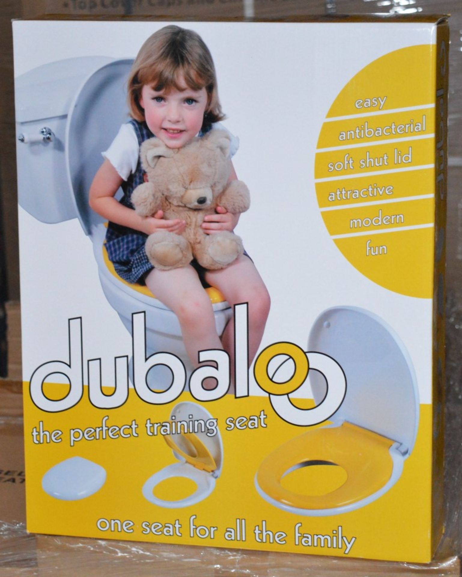 1 x Dubaloo 2 in 1 Family Training Toilet Seat - One Seat For All The Family - Full Size Toilet Seat