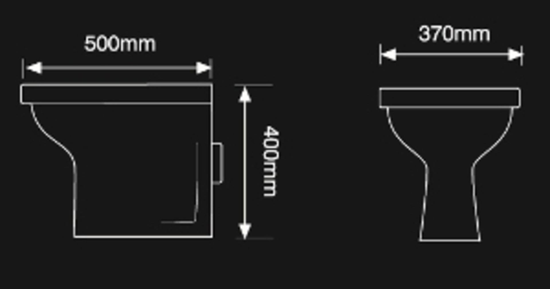 10 x Kudos Back to Wall WC Toilet Pans - Vogue Bathrooms - Product Code 1VPKU03 - Brand New - Image 2 of 3