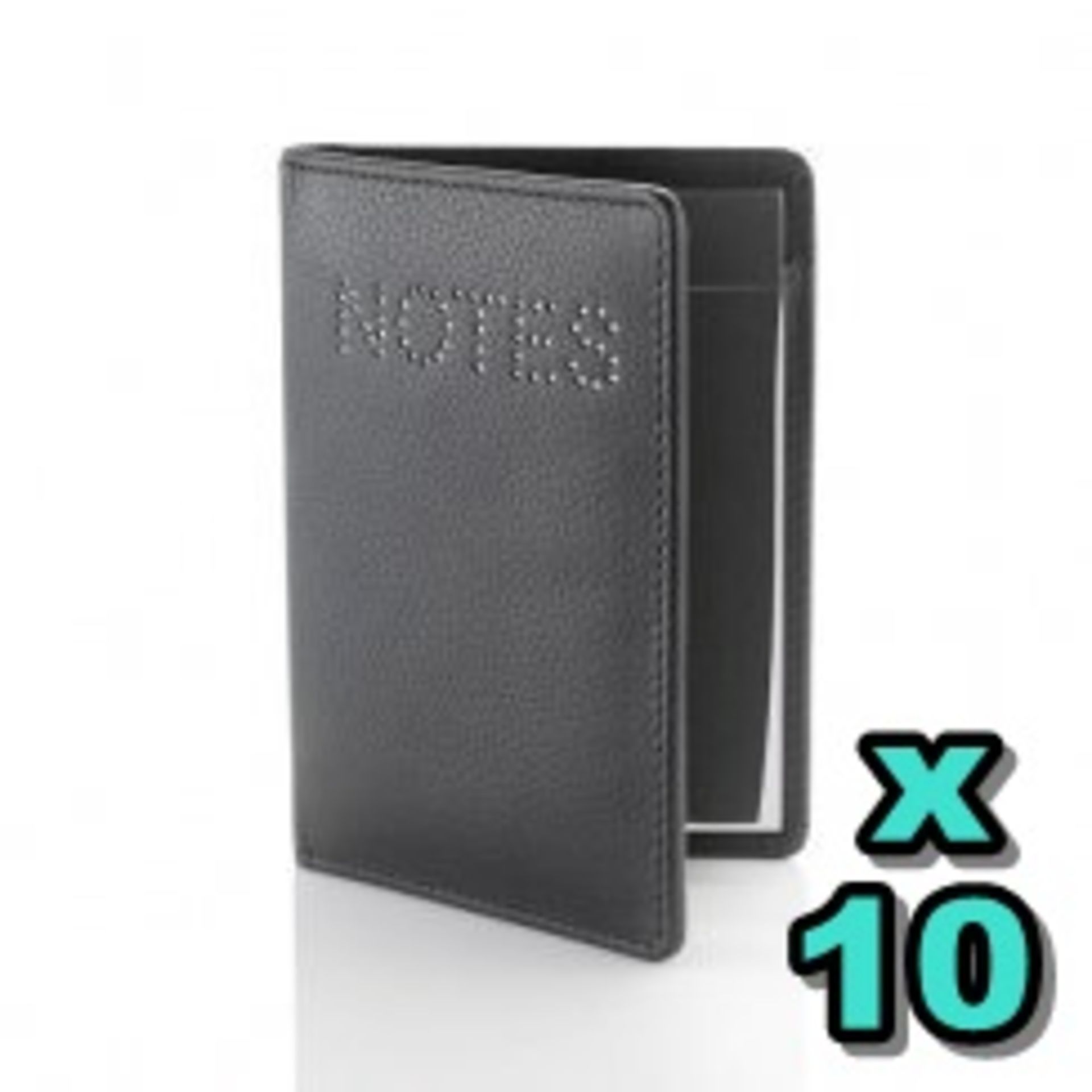 10 x Genuine Fine Leather Note Books With Swarovski Elements By ICE London - EGW-6011-BK - Fits