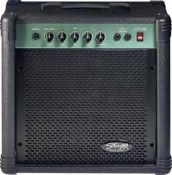 1 x Stagg 40 Watt Bass Guitar Amplifier - Model 40BA - 1 x 10 Inch Speaker - 3 Band EQ - Stereo Mini