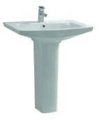 10 x Caprice Single Tap Hole Sink Basins With Full Pedestals - Vogue Bathrooms - 71cm Width -