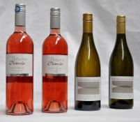 4 x Assorted 75cl Bottles Of White Wine – Includes 2 x Domaine Chiroulet Rose 2012 (12.5%) & 2 x