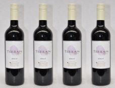 4 x Terrain Merlot 2012 Red Wines - Product of France - Bottle Size 75cl - Volume 13% - Ref W608/