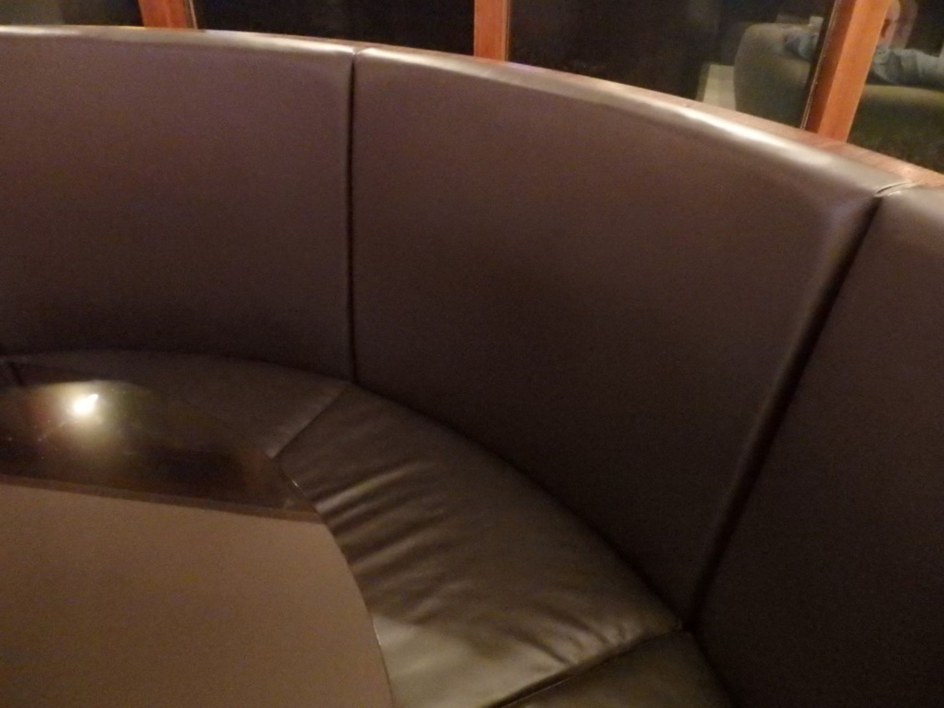 1 x Bespoke American Walnut / Genuine Leather Seating Booth - Perfect For The Modern Home or Bar - - Image 6 of 18