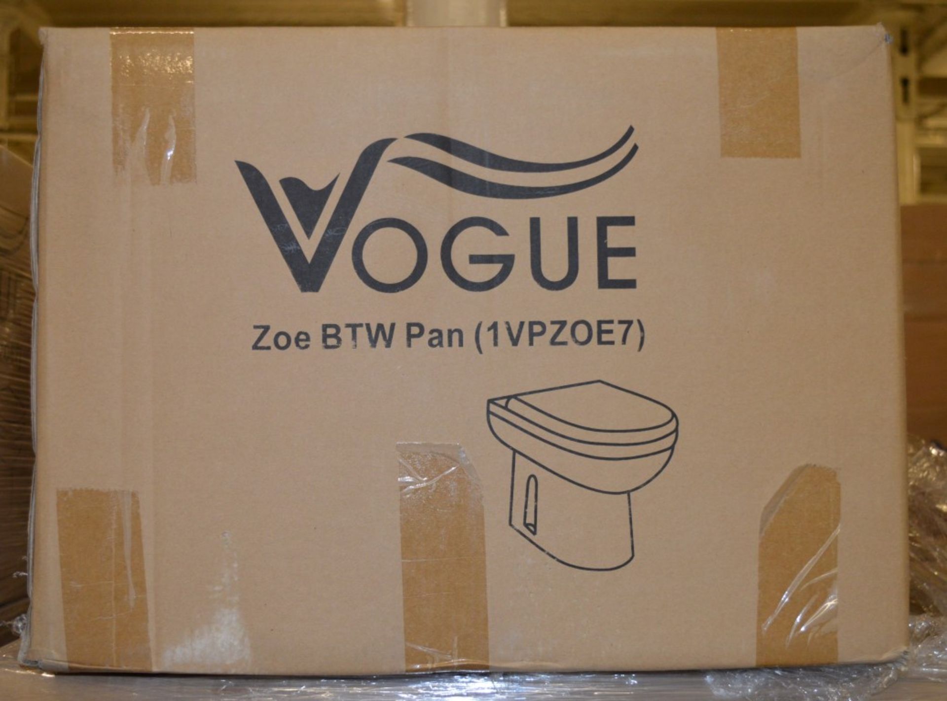 10 x Vogue Zoe Sink Basin & Toilet Sets - 1th 500mm Sink Basin With Full Pedestal and Back to Wall - Image 2 of 8