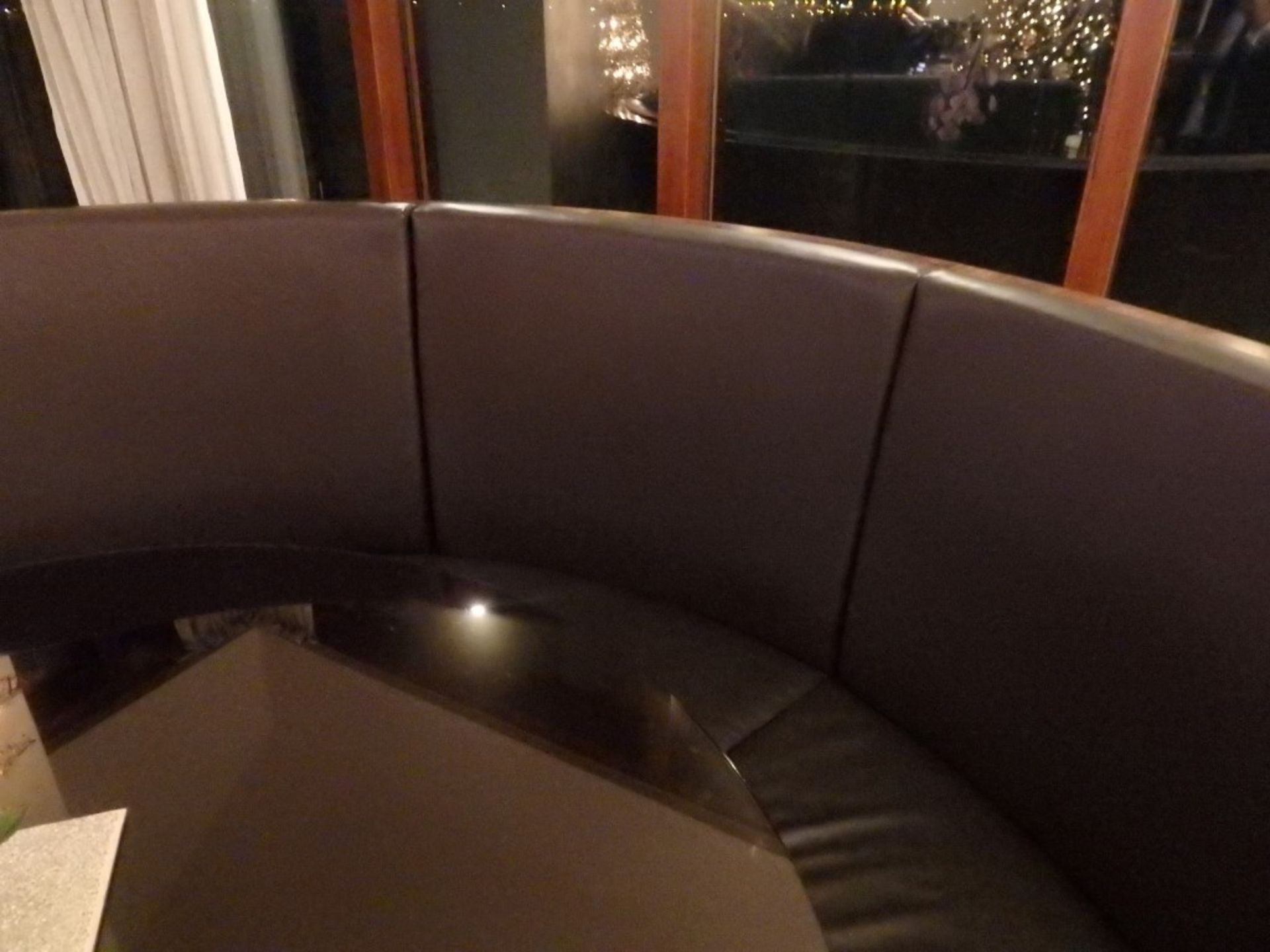 1 x Bespoke American Walnut / Genuine Leather Seating Booth - Perfect For The Modern Home or Bar - - Image 7 of 18