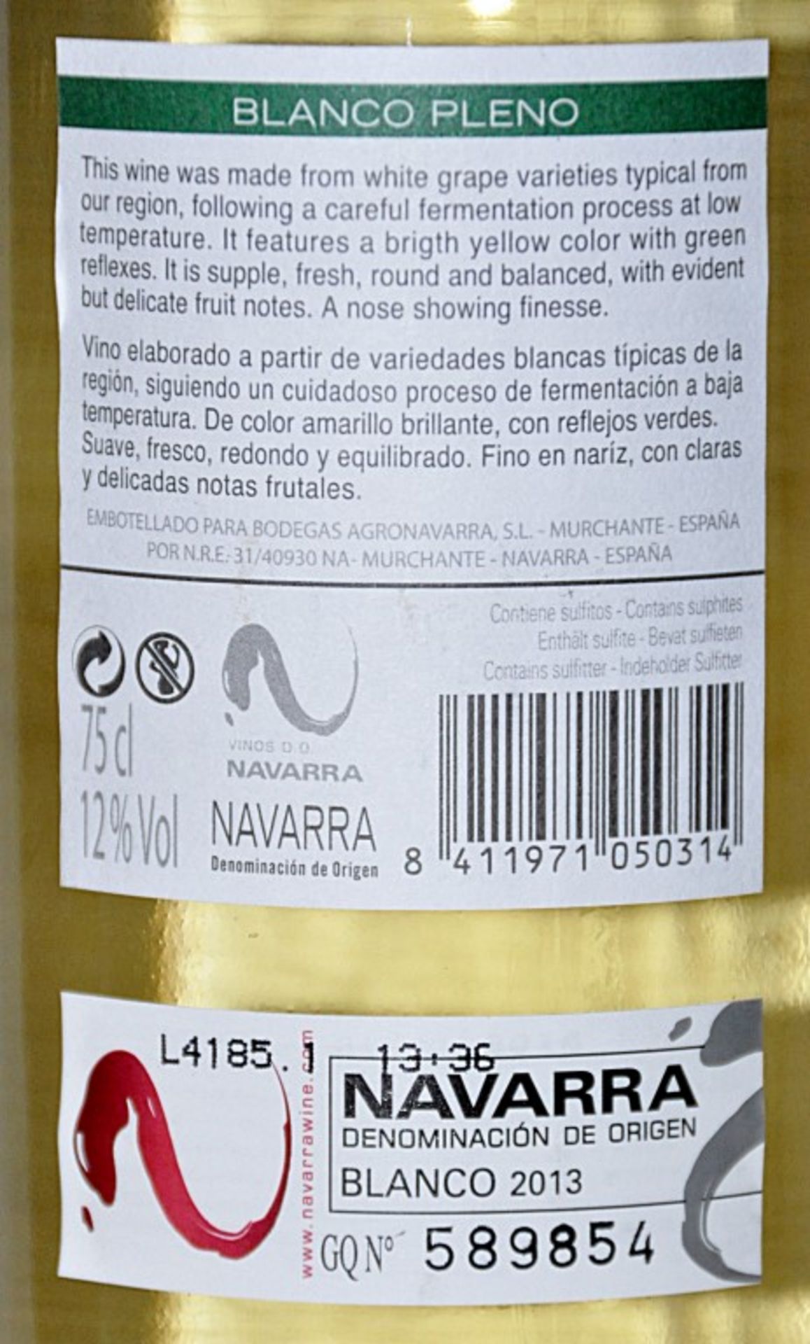 4 x Principe de Viana - Bodegas Brana Vieja Pleno Blanco, Navarra, Spain – 2013 - Bottle Size 75cl - - Image 3 of 3