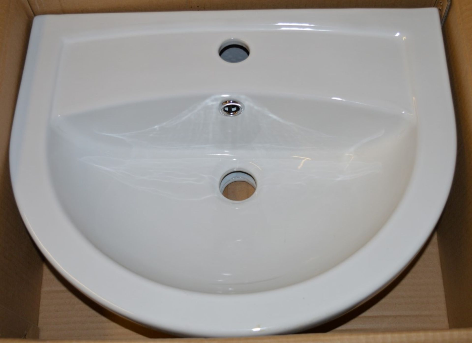 10 x Vogue Zoe Sink Basin & Toilet Sets - 1th 500mm Sink Basin With Full Pedestal and Back to Wall - Image 4 of 8