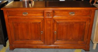 1 x Cherrywood 2 Drawer & 2 Cupboard Sideboard – Designed & Crafted by Finehouse as seen in