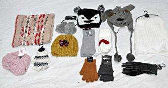 Approx 100 x Items Of Assorted Women's / Girls WINTER Fashion Accessories – Box2057 – Includes Hats,