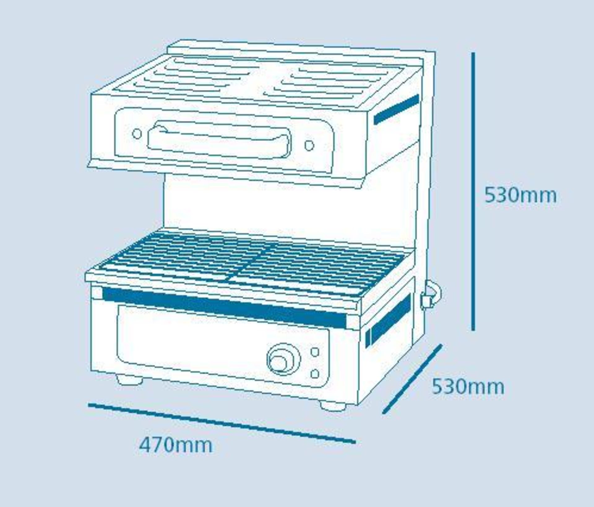 1 x Burco CTAS01 Rise and Fall Salamander Grill Stainless Steel – M-GRADE – Ref: FA0133 – CL053 – - Image 2 of 2