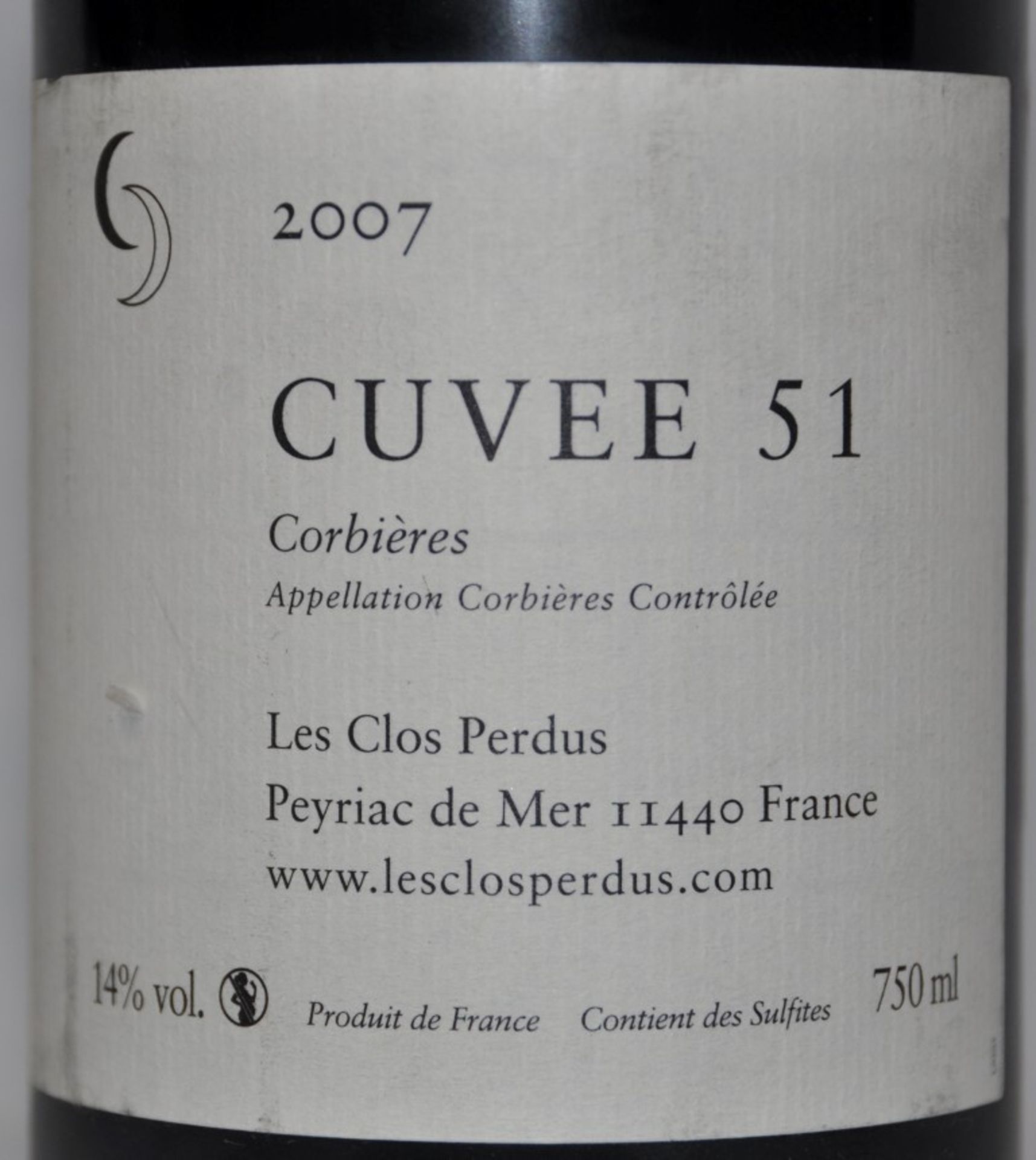 1 x Corbieres Cuvee 51 Les Clos Perdus Red Wine - French 2007 - Bottle Size 75cl - Volume 14% - - Image 2 of 3