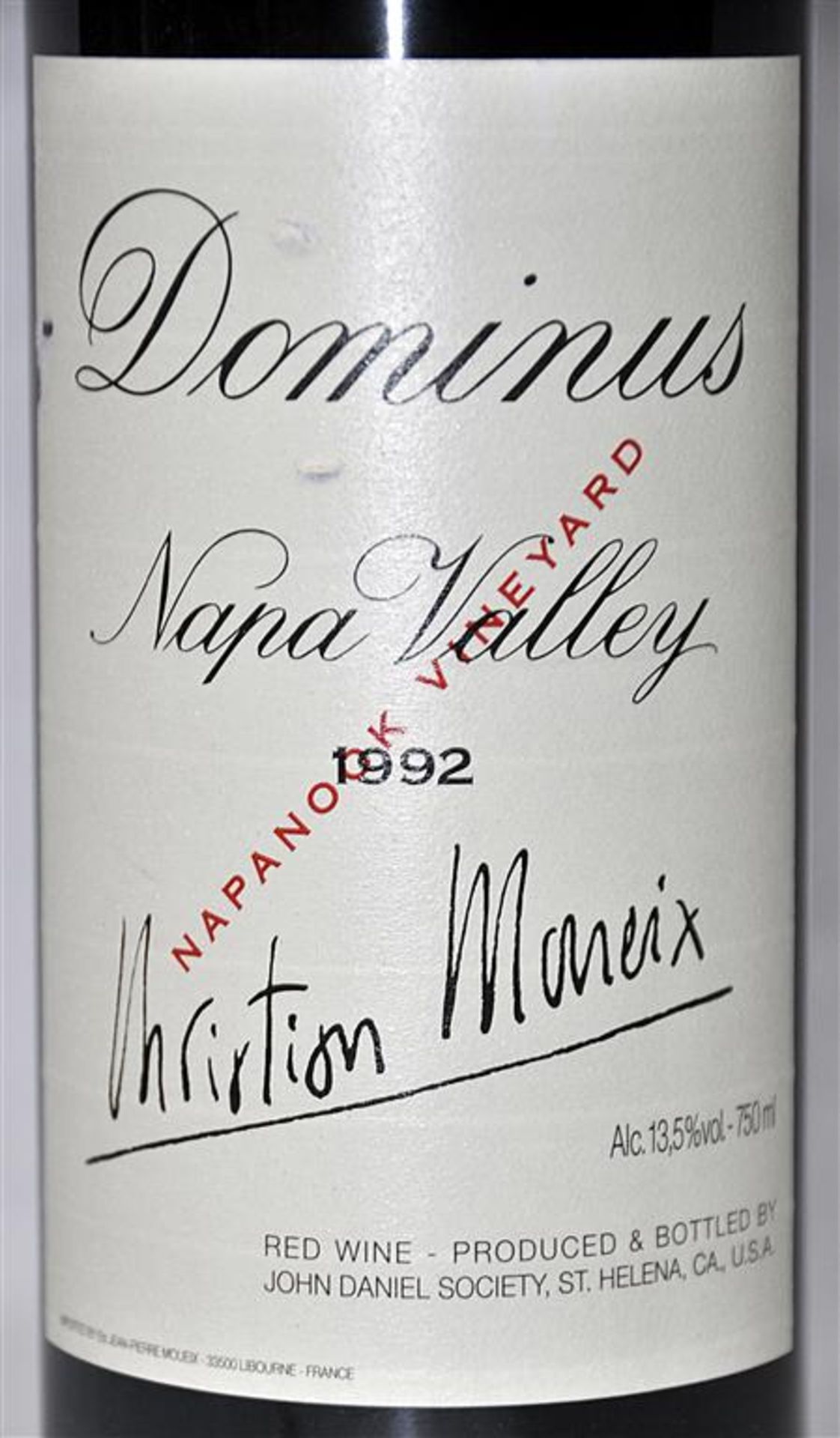 1 x Dominus Estate Christian Moueix, Napa Valley Red Wine - USA - Vintage 1992 - Bottle Size - Image 2 of 3