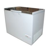 1 x Lec CF490 Commercial Catering Chest Freezer in White & Stainless Steel Lid – M-GRADE – Ref: