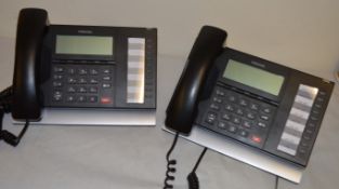 2 x Toshiba Digital Display Hands Free Feature Phones - Professional Office Telephones - Features