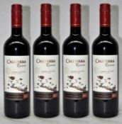 4 x Caliterra Reserva Sauvignon Estate Grown Red Wines - Chile - Years 2010/2011 - Bottle Size
