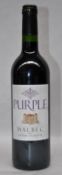 1 x Chateau Lagrezette Purple Malbec Red Wines - French Wine - 2011 - Bottle Size 75cl - Volume 13.